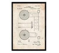 Nacnic brevetto Poster con trasformatore elettrico. Foglio con il vecchio brevetto di disegno in formato A3 e vintage sfondo
