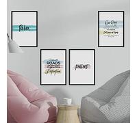 Nacnic Confezione di manifesti con Frasi di Ispirazione. Set Lenzuola Decorate con Frasi Colorati pieni di energia e di Motivazione. Formato A3