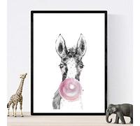 Nacnic foglio di Infante con poster A4 cavallo per bambini rosa bubblegum formato del bambino Unframed