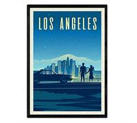 Nacnic foglio di Los Angeles. stile vintage. colori Poster città. Ad United States Dimensioni A4