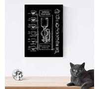 Nacnic lamine caffè e vino. Poster con disegno Espresso. formato A4