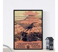 Nacnic Manifesto d'annata. Poster vintage dell'America. Grand Canyon. Dimensione A3 con telaio
