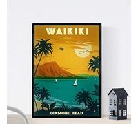 Nacnic Manifesto d'Annata. Poster Vintage per la Concorrenza Aerea Venezia nel 1927. Dimensioni A4 con Telaio