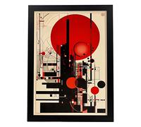 Nacnic manifesto del sole rosso bauhaus Cornice nera A3