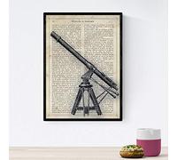 Nacnic Manifesto del telescopio Fogli Vintage con definizioni. Interior Design. Dimensione A4 con Telaio