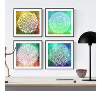 Nacnic Pacchetto lenzuola LIBERTY. Manifesti quadrati con immagini di mandala. Decorazione della casa. 250 g di carta di alta qualità.