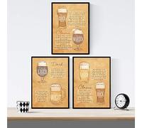 Nacnic Pack di birra e colpi manifesti. film d'epoca Beers. Poster alcol e bevande bar. formato A4