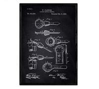 Nacnic Poster apri brevetto Foglio con il vecchio formato A3 brevetto di disegno con sfondo nero