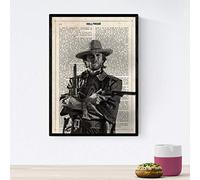Nacnic Poster Clint Eastwood. Stampe di personaggi importanti. Poster di musicisti, attori, inventori, scout, ... Dimensioni A4 con telaio