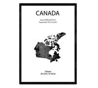 Nacnic Poster del Canada. Fogli di paesi e continenti. formato A3