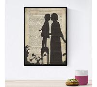 Nacnic Poster di mamma e figlia romantico, con le definizioni per la tua coppia, la famiglia, le donne, formato A4 con cornice