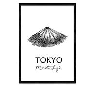 Nacnic Poster di Tokyo - Monte Fuji. Fogli con i monumenti delle città. formato A3
