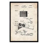 Nacnic Poster giocattolo brevetto molla 2. Piastra con il vecchio brevetto di disegno in formato A3 e vintage sfondo