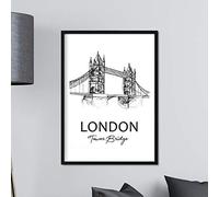 Nacnic Poster London - Tower Bridge. Fogli con i monumenti delle Città. Formato A3