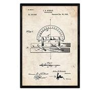 Nacnic Poster regola Conveyor brevetto. Foglio con il vecchio brevetto di disegno in formato A3 e vintage sfondo