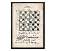 Nacnic Poster signore di brevetto Foglio con il vecchio brevetto di disegno in formato A3 e vintage sfondo