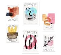 Nacnic Set da 6 Emozioni Poster con illustrazioni di design per decorare le pareti di casa. Camere, negozi e attività commerciali. A3 e A4 Senza cornice