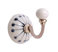 Nacnic Set di 2 ganci rotonde in ceramica 63 mm | Appendiabiti bianche e grigie | Ideale per completare tutti i tipi di stanze. Eleganti ganci multiuso.