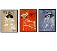 Nacnic Set di 3 Stampe artistiche Grandi commedie teatrali. Girls locandine pubblicitarie. Stile Nordico, Stile Scandinavo. Immagini per arredare con Stile. Decorazione Domestica o da Ufficio.