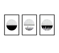 Nacnic Set di 4 Stampe artistiche in Nordico e scandivano Spazio e Montagne. Stampato su Carta da 250 gr. Decorazione Interna. A4 Senza Cornice.