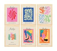 Nacnic Set di 6 illustrazioni artistiche di Henri Matisse. Collezione di dipinti decorativi del famoso artista. Fauvismo e Impressionismo. Interior Design e Decorazione. A3 Cornici in legno.