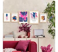 Nacnic Set di 6 poster di fiori. Galleria Botanica. Stampe artistiche da parete di natura e botanica per l'interior design e la decorazione. A3 & A4, senza cornici.