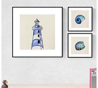 Nacnic Set di Poster Quadrati di Mare blu. Decorazione murale di motivi estivi e frutta per un tocco di colore nella vostra casa, ufficio, negozi ... Dimensioni differenti, senza cornice.