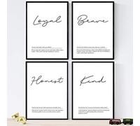 Nacnic Set quattro fogli con le definizioni delle parole in inglese. Poster 'Ragazzo mio' di parole con definizioni. formato A3 senza cornice