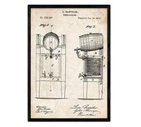 Nacnic stampa artistica brevetto birra a pressione macchinario e progetti. Invenzioni del XIX secolo e vecchi brevetti.