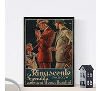 Nacnic stampa artistica locandina pubblicitaria d'epoca de La Rinascente famoso centro commerciale. Padova, Italia. Immagine stampata su Carta da 250 Grammi di Alta Qualità. Fai il regalo perfetto.