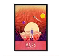 Nacnic Stampa Marte. Poster con illustrazioni dettagliate di spazio. Immagini colorate di satelliti, stelle e pianeti. Decorazione d'interni. Dimensioni A3 con telaio.
