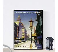 Nacnic Vintage Poster Vintage Poster America. San Francisco Streetcar. A3 size