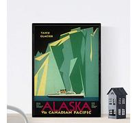 Nacnic Vintage Poster Vintage poster. Iceberg in Alaska. A3 size