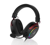nacodex AJAZZ AHW10 - Cuffie da gioco cablate con microfono staccabile, cuffie DTS: suono surround X 7.1, driver da 53 mm, effetti di illuminazione RGB, per PC, Mac, PS5, PS4, Xbox, Switch, Cellulare