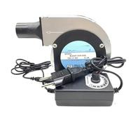 NACODLUL Ventola Turbo 12V 2.0A BL4447-04W-B49 con Porta di Raccolta Aria e Alimentatore da 220 V a 12 V regolatore di velocità(EU RU Plug a Set)