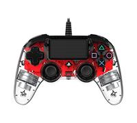 Nacon Compact Controller PS4 Ufficiale Sony PlayStation, Crystal Rosso