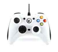 NACON PCGC-100WHITE. Tipo di dispositivo: Gamepad, Piattaforme di gioco supportate: PC, Tecnologia di controllo del gioco: Analogico. Tecnologia di connessione: Cablato, Interfaccia dispositivo: USB. Colore del prodotto: Bianco, Lunghezza cavo: 2 m. Siste