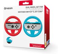 NACON Set di 2 volanti per Joycon per Switch 2 | 1 blu e 1 rosso | Accesso ai 2 pulsanti posteriori
