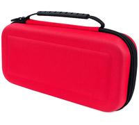 NACON Confezione da 3 pezzi Switch 2 | 1 custodia rigida | 1 Pellicola protettiva per lo schermo | Scatola portaoggetti per giochi (rossa)