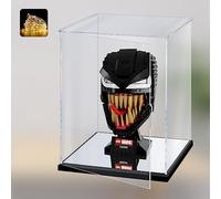 Naconmlet Vetrina in Acrilico Trasparente con led e Specchio, Vetrina Plexiglass,teca in acrilico Cubo Trasparente per Action Figure, Collezionismo, lego e Modellismo(20*20*25cm)