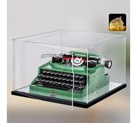 Naconmlet Vetrina in Acrilico Trasparente con led e Specchio, Vetrina Plexiglass,teca in acrilico Cubo Trasparente per Action Figure, Collezionismo, lego e Modellismo(35*30*20cm)