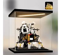 Naconmlet Vetrina in Acrilico Trasparente con Luce a Led,Vetrina Espositiva per Modellismo,Display Case Box per il Collezionismo di Action Figure e Oggetti da Collezione(25x25x25cm)