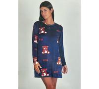 Nacshua Camicia Da Notte Donna Manica Lunga Ciniglia ESTER