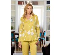 Nacshua Pigiama Donna Aperto Avanti Manica Lunga Fresco Cotone ANGELA