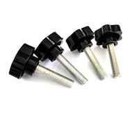 NACX Manopola di serraggio M12 x 50 mm, vite a testa zigrinata e vite di serraggio manuale, 4 pezzi