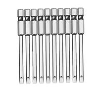 NACX SL2.5 Punte per cacciavite scanalate, 1/4 di pollice gambo esagonale 2" lunghezza S2 utensile elettrico, magnetico, testa piatta, 10 pezzi