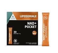NAD+ Liposomiale Pocket - Integratore Antiossidante Orosolubile con NAD+ Liposomiale e Vitamina B3 (Niacina) per Stanchezza - Gusto Melograno - Senza Glutine e Senza Zucchero - 30 Stick da 1,5 g