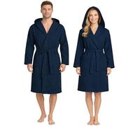 Nada Home Accappatoio Nido d’Ape Unisex in cotone Uomo Donna con Cappuccio, Cintura e Tasche - Leggero, Assorbente, Traspirante - Ideale per Casa, Piscina, Palestra, SPA e Viaggi