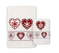 Nada Home Asciugamani Natalizi Bagno set 1+1 in Spugna di Cotone Decoro Natale 6983