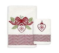 Nada Home Asciugamani Natalizi Bagno set 1+1 in Spugna di Cotone Decoro Natale 6983